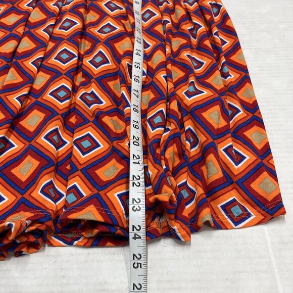 LuLaRoe Madison Skirt Womens L Pleated Pull On Elastic Waist Retro 70s Geometric - Picture 8 of 9